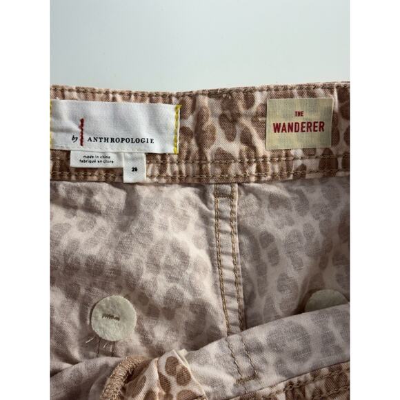 Anthropologie The Wanderer Pants 29 Leopard Print Cotton Linen Boho Chic - Picture 9 of 14